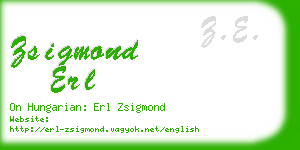 zsigmond erl business card